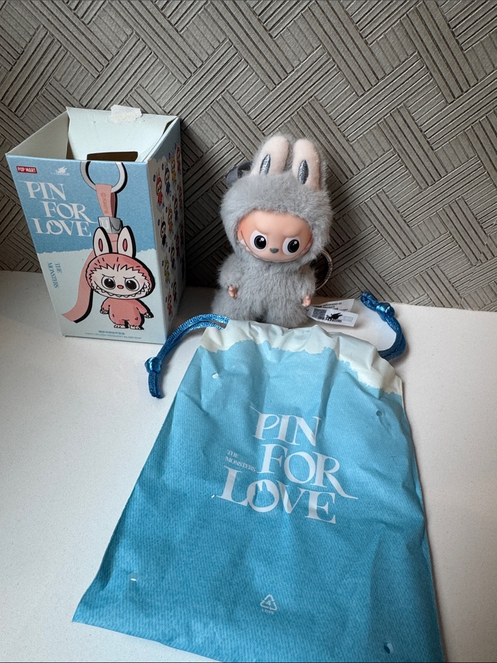 Authentic Pop Mart The Monsters Pin For Love Labubu Opened Letter C